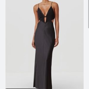 bec + bridge Black Backless Dress